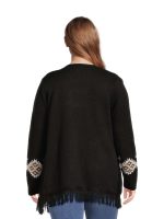 No Boundaries Juniors Plus Size Southwest Patterned Duster Cardigan, Sizes 1X-4X - Image 3