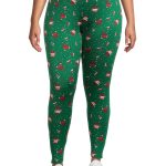 Christmas Women's Plus Size Brushed Leggings from Feeling Festive, 2-Pack, 28” Inseam