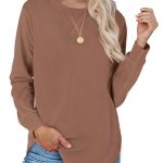 Fantaslook Plus Size Sweatshirts for Women Crewneck Casual Tunic Tops Loose Long Sleeve Shirts