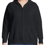 JMS by Hanes Women's Plus Size Fleece Zip Hood Jacket