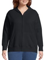 JMS by Hanes Women's Plus Size Fleece Zip Hood Jacket