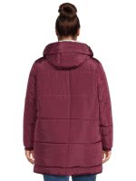Jason Maxwell Plus Women's Poly Puffer Coat w/ Sherpa Lined Hood - Image 3