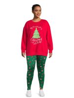 Christmas Women's Plus Size Brushed Leggings from Feeling Festive, 2-Pack, 28” Inseam - Image 2